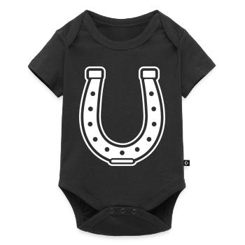 Hufeisen Symbol - Baby Premium Kurzarmbody - Schwarz - Vorne