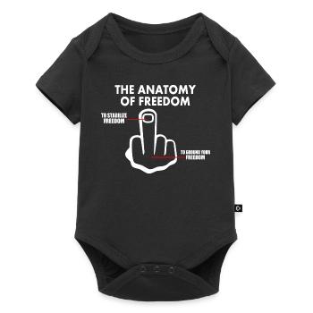 Freedom - Baby Premium short-sleeve bodysuit - black - Front