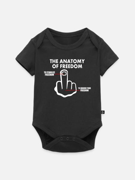 freiheit - Baby Premium Kurzarmbody - Schwarz