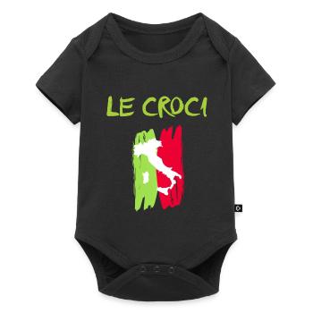 Le Croci Bologna - Baby Premium Kurzarmbody - Schwarz - Vorne