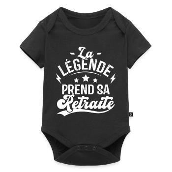 La Légende Prend Sa Retraite - Body à manches courtes Premium Bébé - noir - Devant