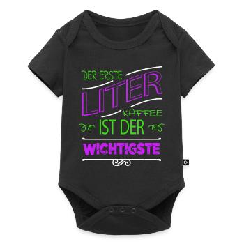bday tasse verschlafen geburtstagsgeschenkidee - Baby Premium Kurzarmbody - Schwarz - Vorne