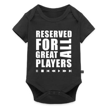 Reserved for all great players - Baby Premium short-sleeve bodysuit - black - Front