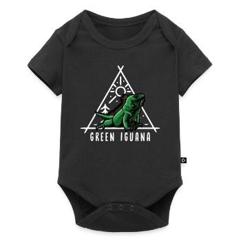 Green Iguana Reptile Keeper Lizard - Baby Premium short-sleeve bodysuit - black - Front