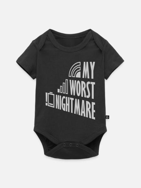 Symbole my worst nightmare - Baby Premium Kurzarmbody - Schwarz
