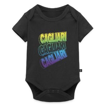 Cagliari Italy City Font Skyline Home - Baby Premium short-sleeve bodysuit - black - Front