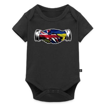 I Stand With Ukraine UK British Flag - Baby Premium short-sleeve bodysuit - black - Front