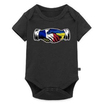 I Stand With Ukraine France French Flag - Baby Premium short-sleeve bodysuit - black - Front