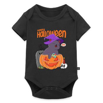 Cat Halloween - Baby Premium short-sleeve bodysuit - black - Front