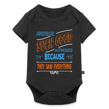 charpentier cite la déclaration de tshirts - Body à manches courtes Premium Bébé - noir - Devant