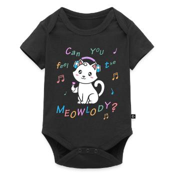Kawaii Cat Meolwody Music - Baby Premium short-sleeve bodysuit - black - Front