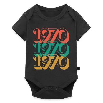 Anniversaire année 1970 / Vintage 1970 - Body à manches courtes Premium Bébé - noir - Devant