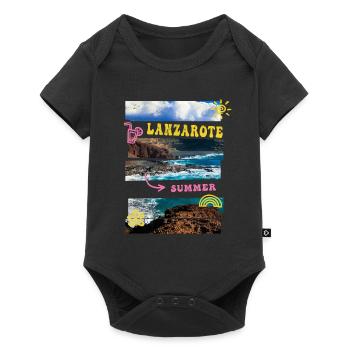 Lanzarote Summer Sun Beach Sea Palms Holiday - Baby Premium short-sleeve bodysuit - black - Front