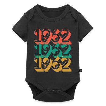 Anniversaire année 1962 / Vintage 1962 - Body à manches courtes Premium Bébé - noir - Devant