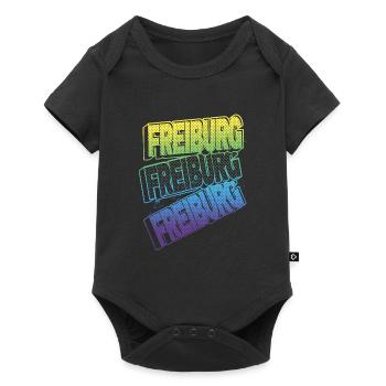 Freiburg Germany City Font Skyline Home - Baby Premium short-sleeve bodysuit - black - Front