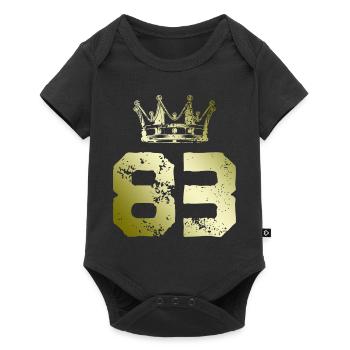 83 Couronne numérique - Body à manches courtes Premium Bébé - noir - Devant