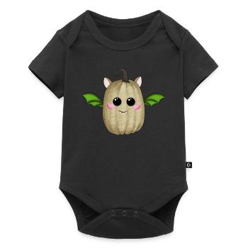 Citrouille d’Halloween brune - Body à manches courtes Premium Bébé - noir - Devant