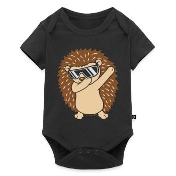 Cool drôle de hérisson dabbing - Body à manches courtes Premium Bébé - noir - Devant