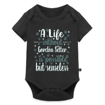 Leben Liebe Hunderasse Gordon Setter Hund - Baby Premium Kurzarmbody - Schwarz - Vorne