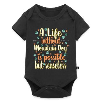 Hund Leben Liebe Hunderasse Sennenhund - Baby Premium Kurzarmbody - Schwarz - Vorne