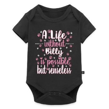 Hund Leben Liebe Hunderasse Billy - Baby Premium Kurzarmbody - Schwarz - Vorne