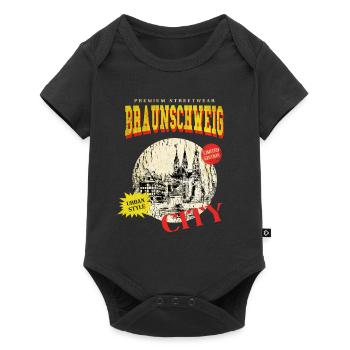 Braunschweig Allemagne Ville Skyline Vintage - Body à manches courtes Premium Bébé - noir - Devant