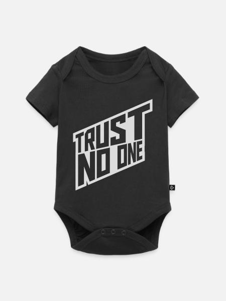 trust no one Zitat - Baby Premium Kurzarmbody - Schwarz