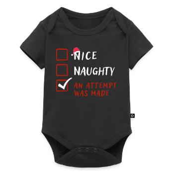 Naughty Nice Attempt Was Made,Funny Christmas Gift - Baby Premium short-sleeve bodysuit - black - Front