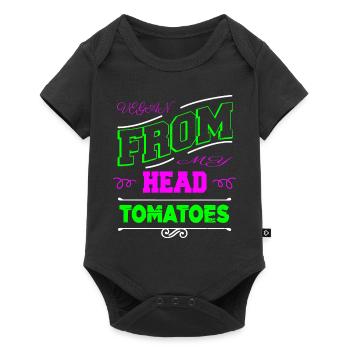 plant based pro vegan fun birthday present - Baby Premium short-sleeve bodysuit - black - Front