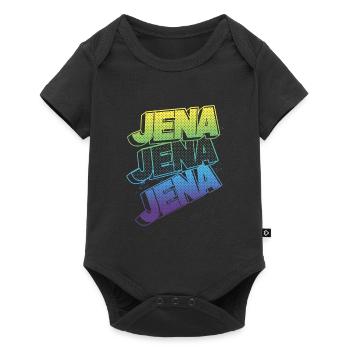 Jena Germany City Font Skyline Home - Baby Premium short-sleeve bodysuit - black - Front