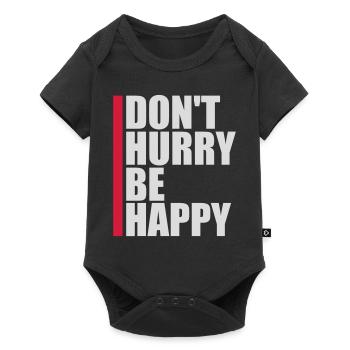 Don't hurry be happy - Baby Premium short-sleeve bodysuit - black - Front