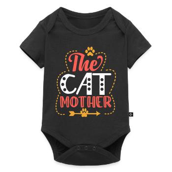 Katzen - Mutter der Katzen - Baby Premium Kurzarmbody - Schwarz - Vorne