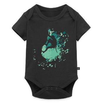 Éclaboussure de couleur de sport extrême de grimpeur - Body à manches courtes Premium Bébé - noir - Devant