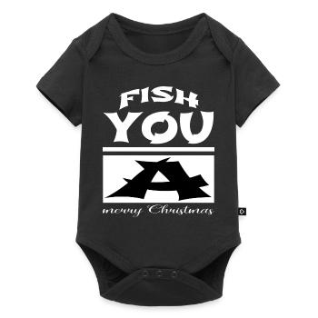 fish hook bodybuilder bass fishing axolotls - Baby Premium Kurzarmbody - Schwarz - Vorne
