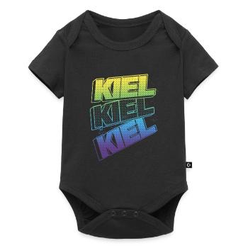 Kiel Germany City Font Skyline Home - Baby Premium short-sleeve bodysuit - black - Front