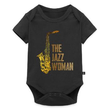 Jazz Frau - Baby Premium Kurzarmbody - Schwarz - Vorne
