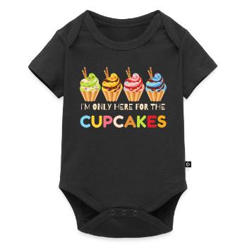 Funny Cupcakes, Cupcake Celebrations, Cupcake Gift - Baby Premium short-sleeve bodysuit - black - Front