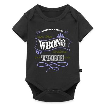 birthday present christmas tree mammal - Baby Premium short-sleeve bodysuit - black - Front