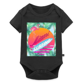 Miami, Floride, États-Unis - Body à manches courtes Premium Bébé - noir - Devant