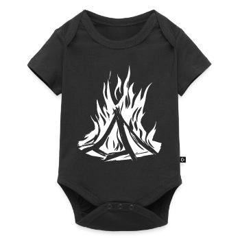 Feu de camp Camping Nature Feu de forêt À l’extérieur 4 - Body à manches courtes Premium Bébé - noir - Devant