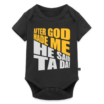 after god made me - Baby Premium short-sleeve bodysuit - black - Front