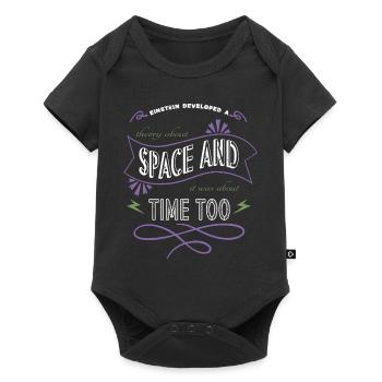 weightless funny astronomy geek astrophysics - Baby Premium short-sleeve bodysuit - black - Front