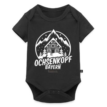 Ochsenkopf Bayern Skigebiet - Baby Premium Kurzarmbody - Schwarz - Vorne