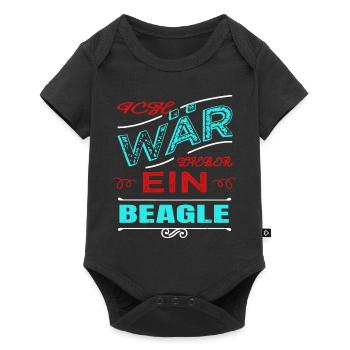 cool chien humour drôle propriétaire de chien bday - Body à manches courtes Premium Bébé - noir - Devant