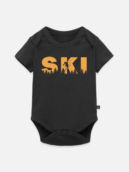 Ski. Ski Winter Sports - Baby Premium short-sleeve bodysuit - black