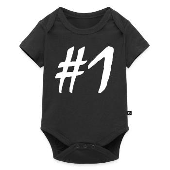 #1 - Baby Premium Kurzarmbody - Schwarz - Vorne