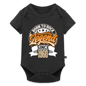 1960 Année de naissance Anniversaire Légende Born To Rock - Body à manches courtes Premium Bébé - noir - Devant