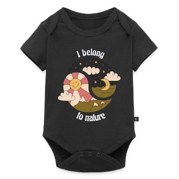 J’appartiens à Nature Retro Nature Designs - Body à manches courtes Premium Bébé - noir - Devant