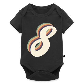 Vintage 8th Anniversary - Baby Premium short-sleeve bodysuit - black - Front