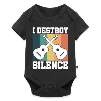 Guitar retro - Baby Premium short-sleeve bodysuit - black - Front
